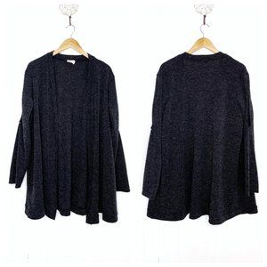 1.4.3. Story by Line Up Gray Cold Shoulder Long Cardigan Size Large